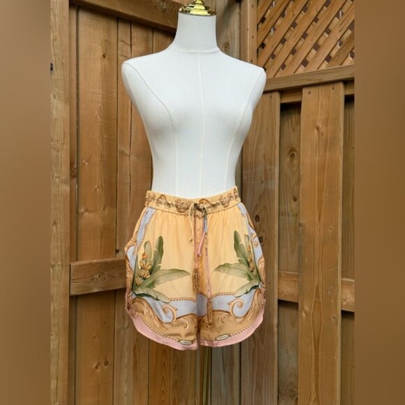 🆕 FARM Rio 🧿 NWOT Multicolor Banana Royalty Kaleidoscope Shorts, Sz S - Picture 2 of 14